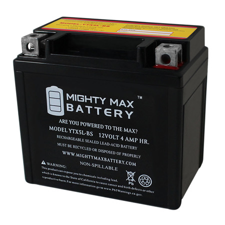 YTX5L-BS 12V 4AH Battery Replaces Aprilia SR Di-Tech 50 2000-2004 -  MIGHTY MAX BATTERY, YTX5L-BS211823